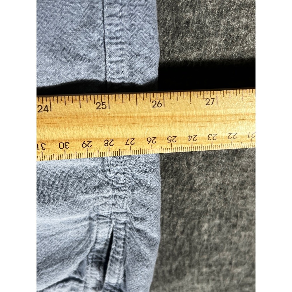 Farthest Point Casuals Mens XXL Blue Embroidered Peruvian Cotton Button Up Shirt - Picture 6 of 8